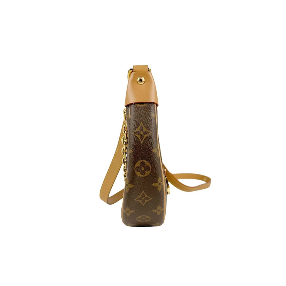 Louis Vuitton Canvas Shoulder Monogram Brown Loop Bag Brown